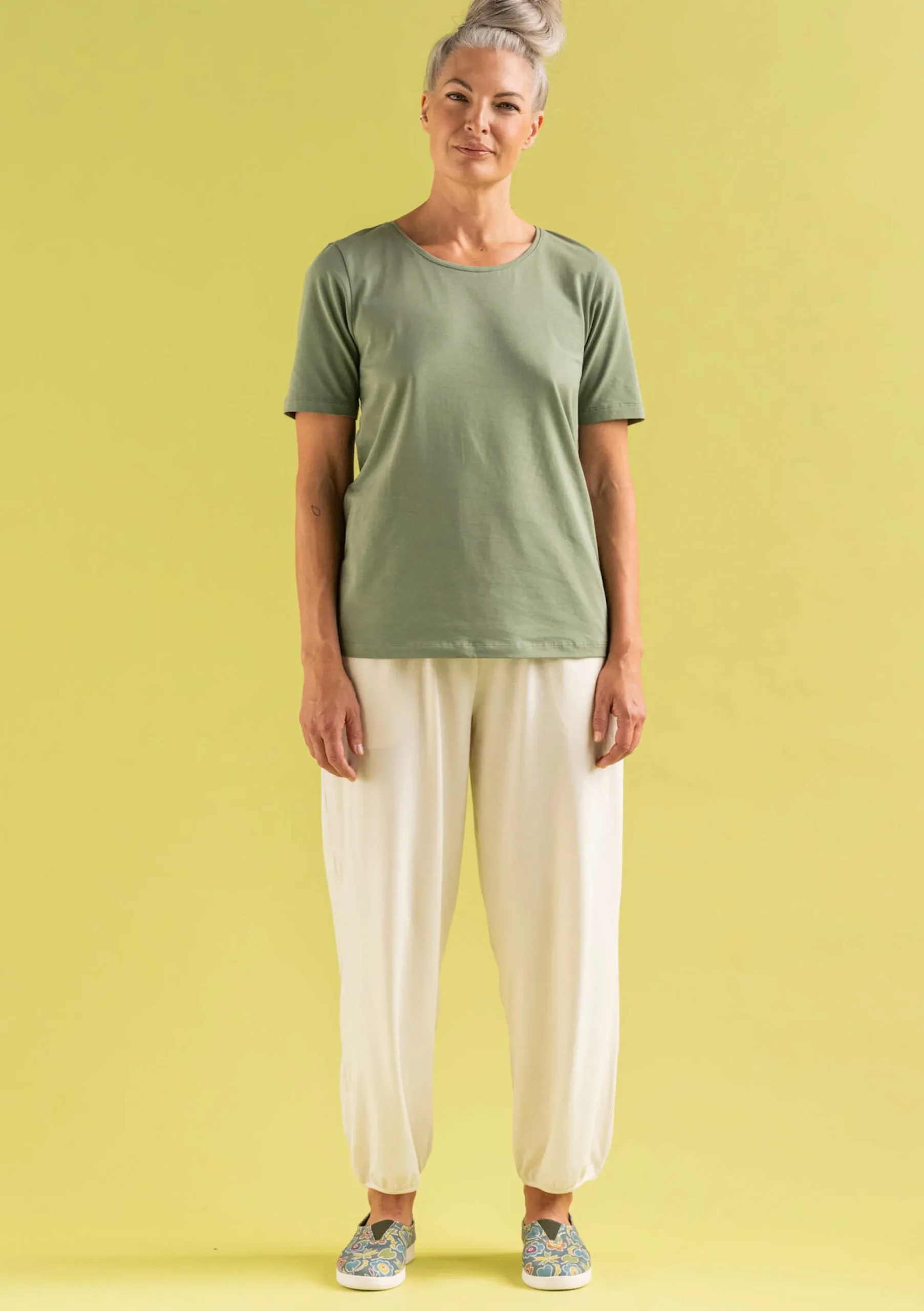 Gudrun Sjödén Jerseyhose Aus Bio-Baumwolle/Elasthan ungebleicht