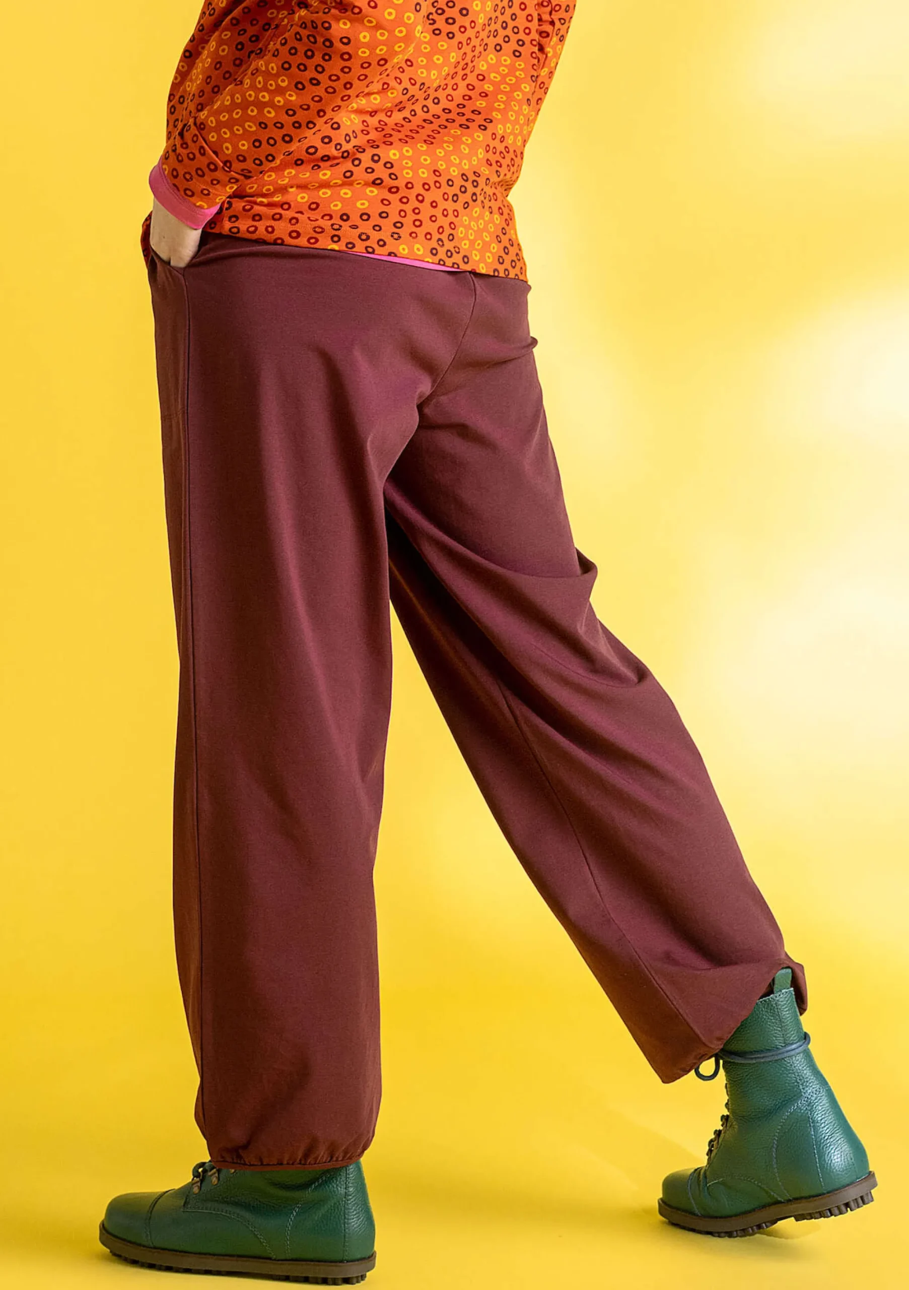 Sale Gudrun Sjödén Jerseyhose Stella Aus Bio-Baumwolle/Elasthan aubergine
