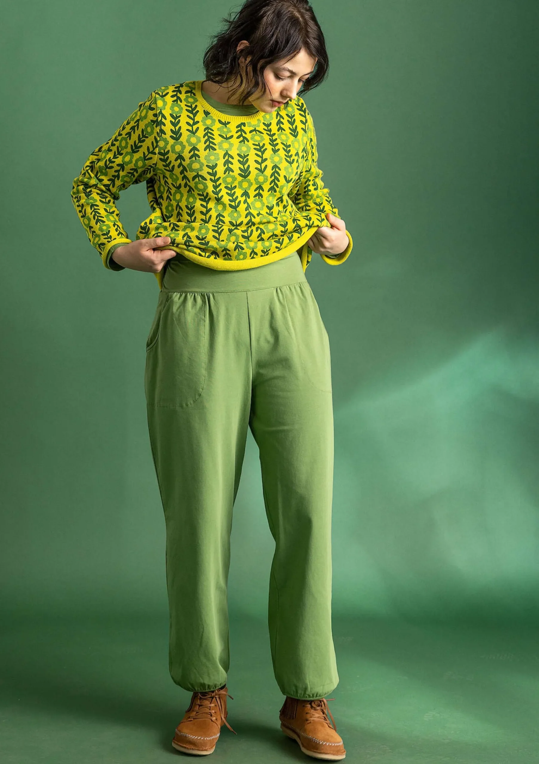 Discount Gudrun Sjödén Jerseyhose Stella Aus Bio-Baumwolle/Elasthan koriander