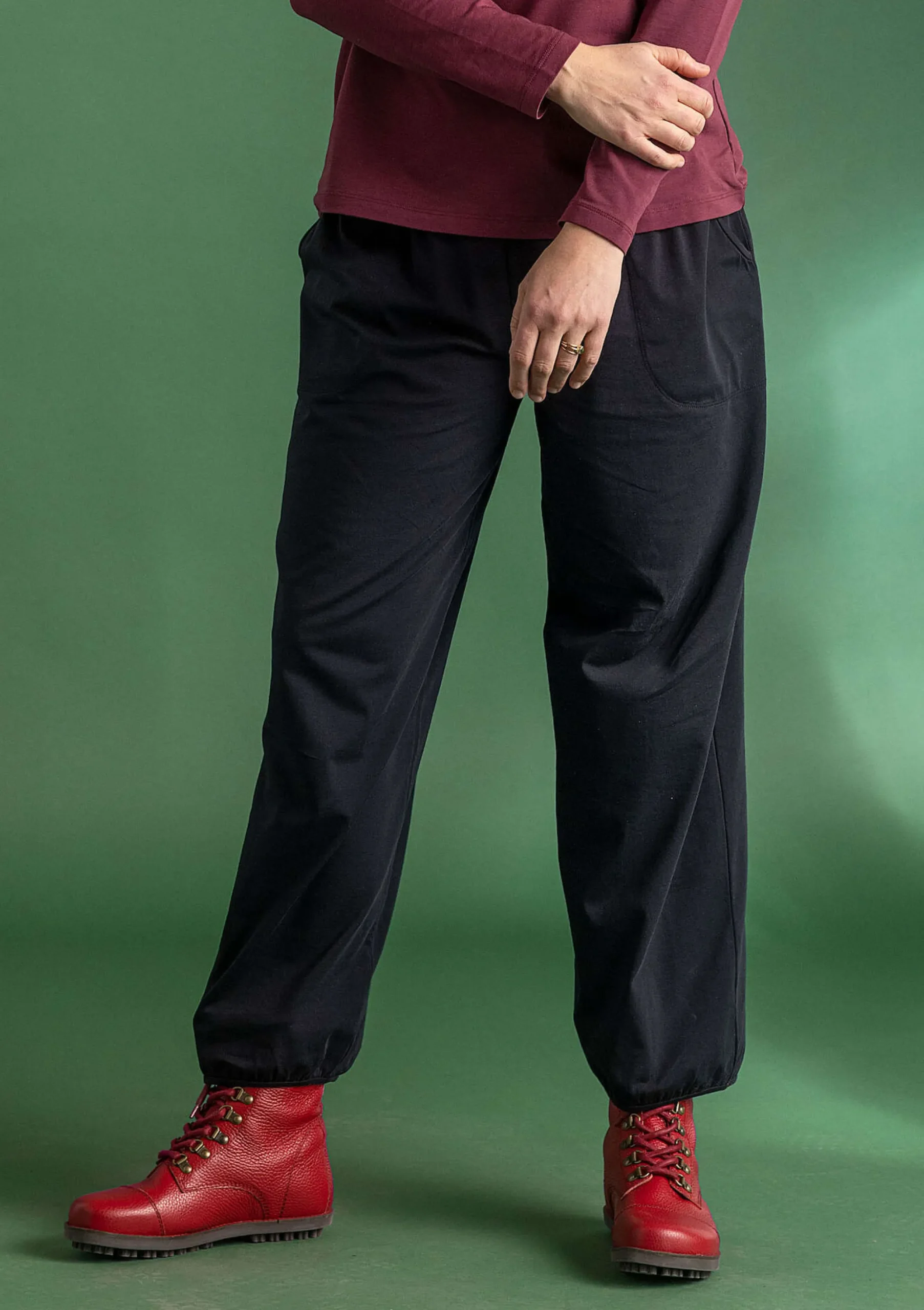 Gudrun Sjödén Jerseyhose Stella Aus Bio-Baumwolle/Elasthan schwarz