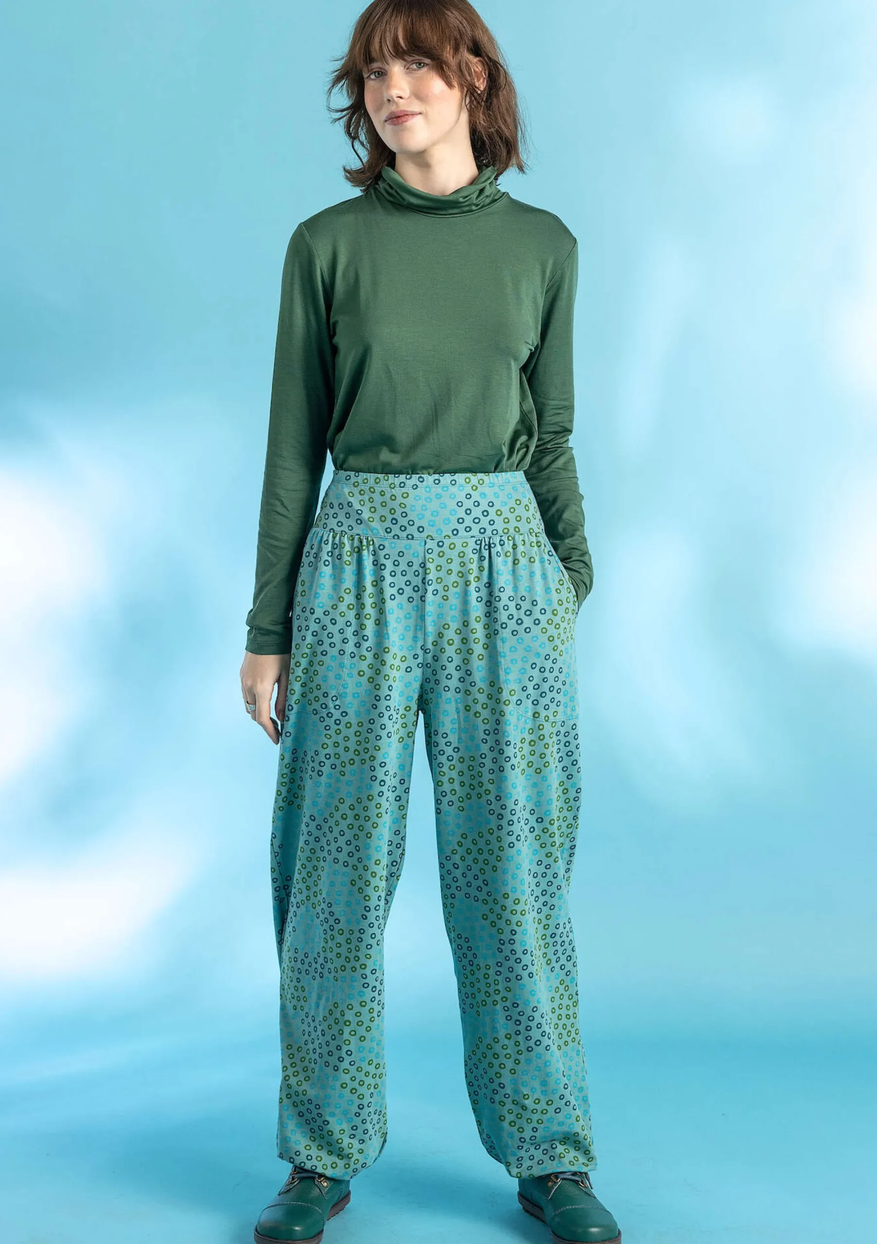 Outlet Gudrun Sjödén Jerseyhose Stella Aus Bio-Baumwolle/Elasthan aquamarin
