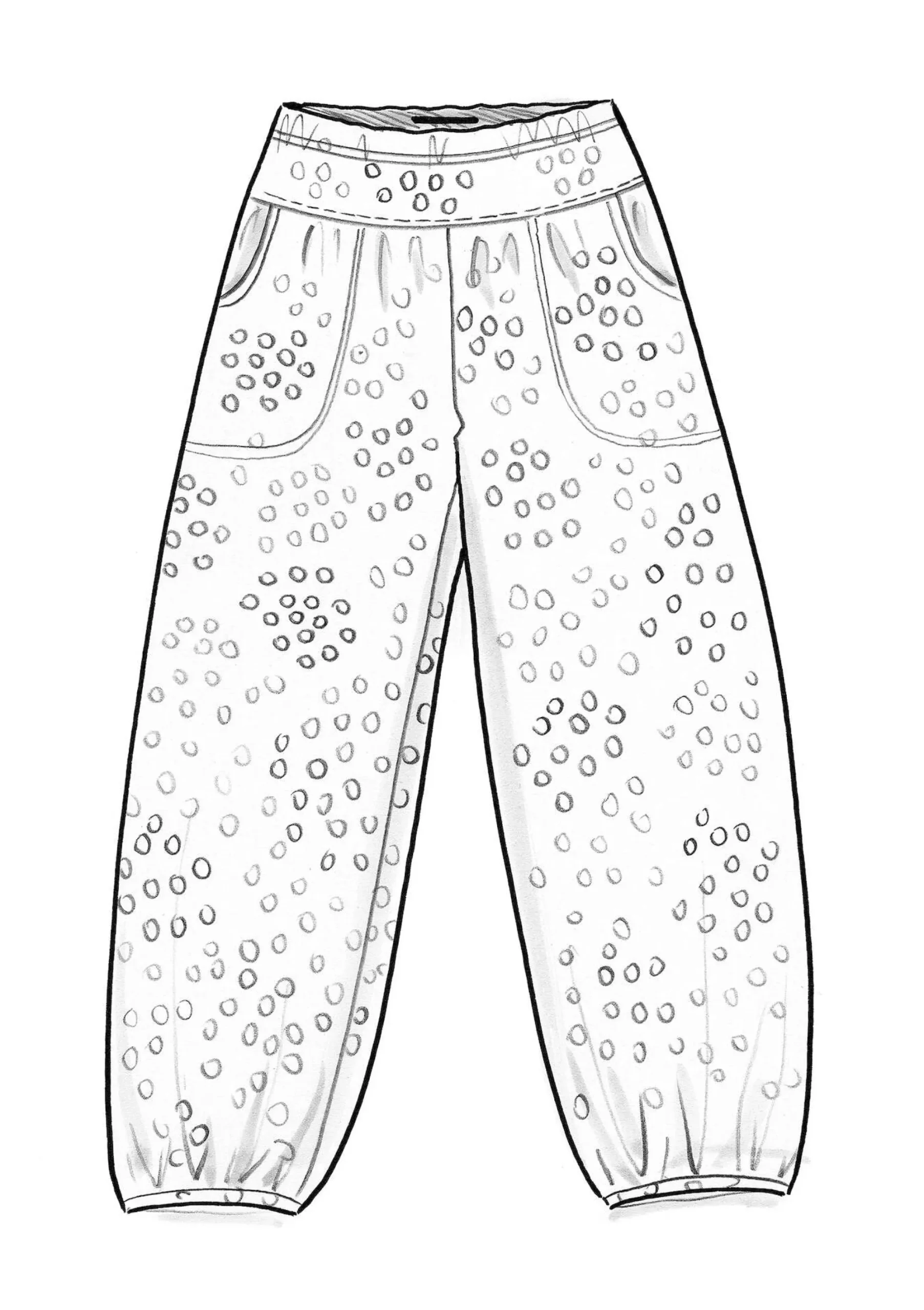 Best Gudrun Sjödén Jerseyhose Stella Aus Bio-Baumwolle/Elasthan schwarz-gemustert
