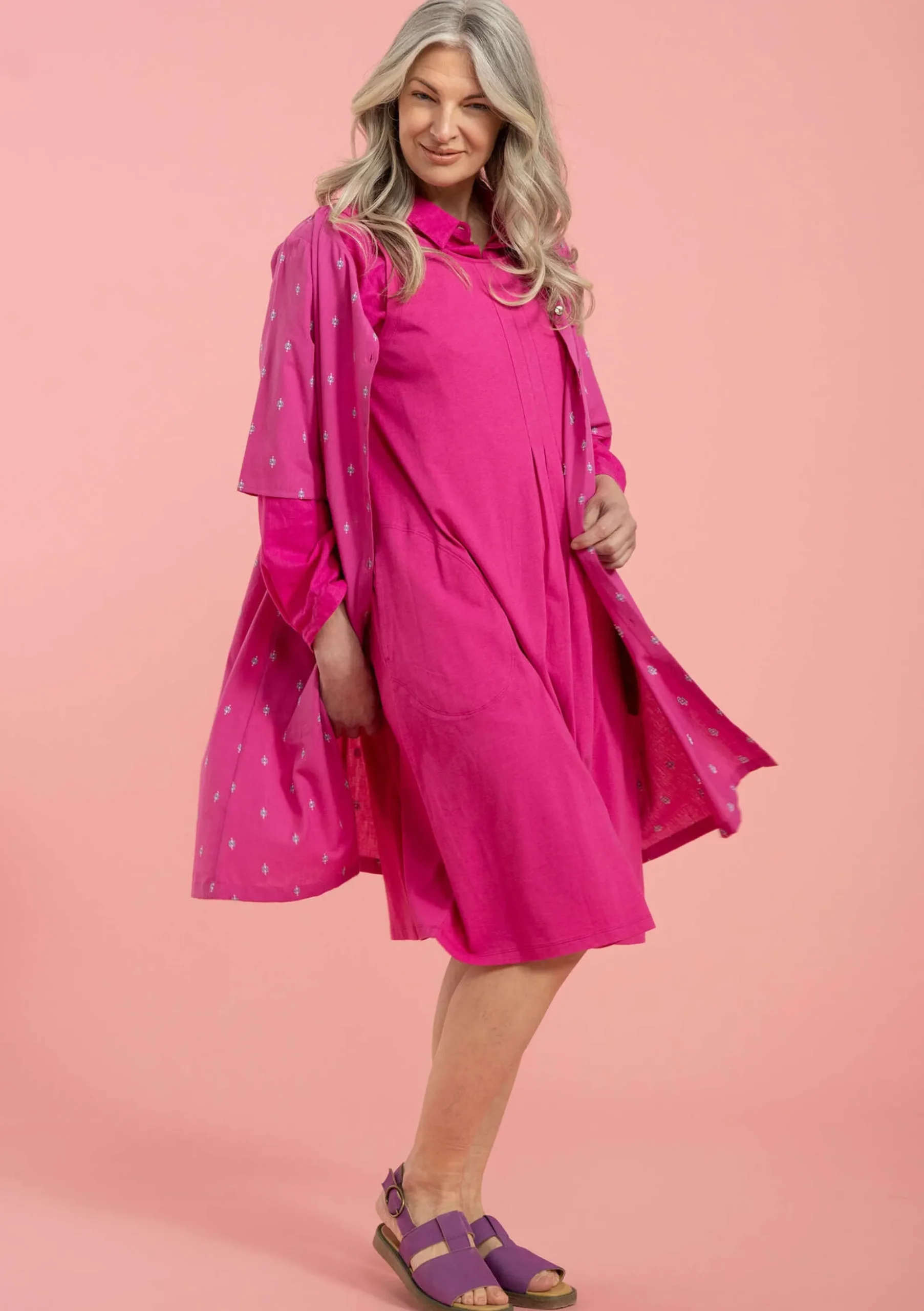 Online Gudrun Sjödén Jerseykleid Aus Bio-Baumwolle/Modal hibiskus