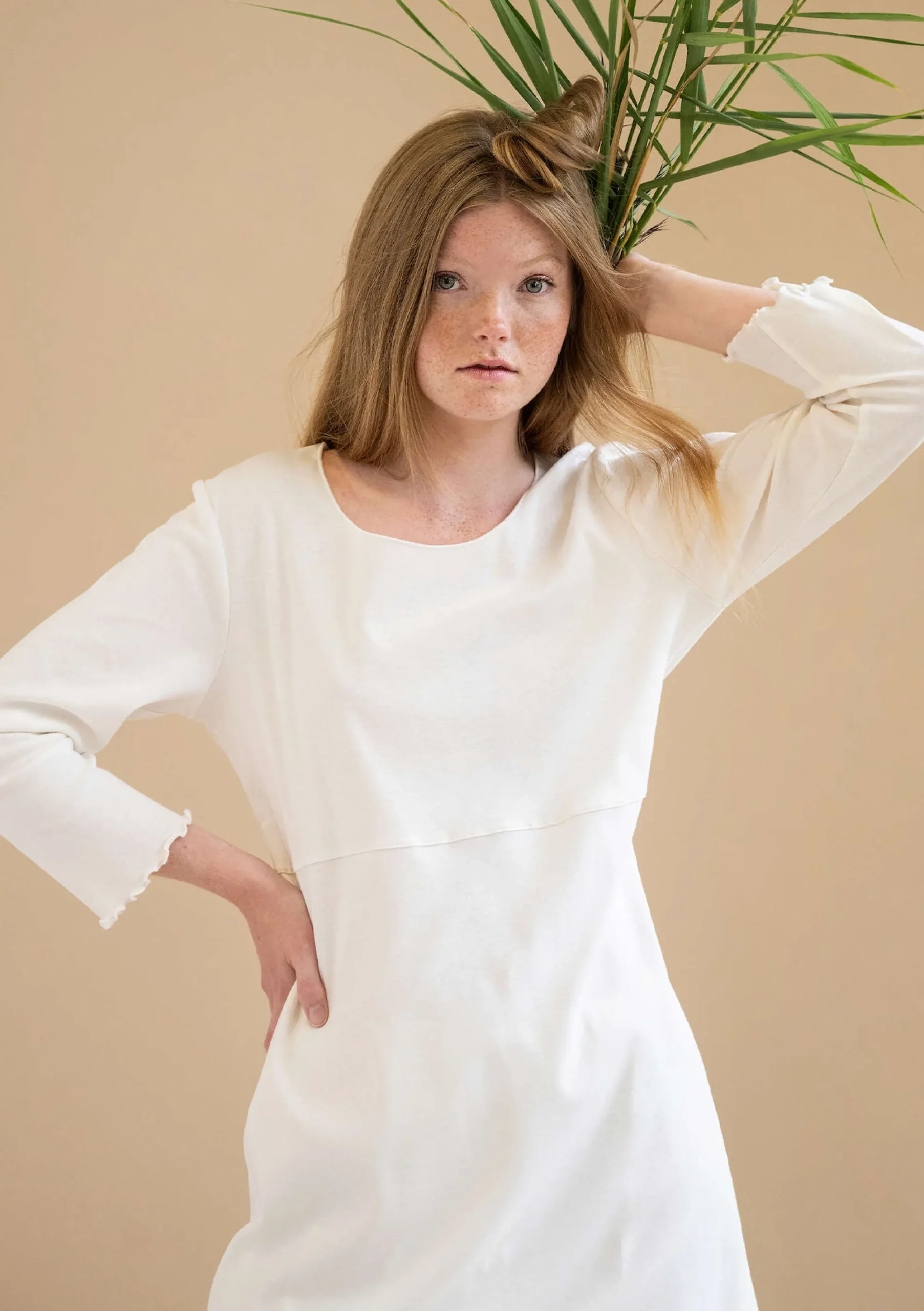 Hot Gudrun Sjödén Jerseykleid Aus Bio-Baumwolle ungebleicht