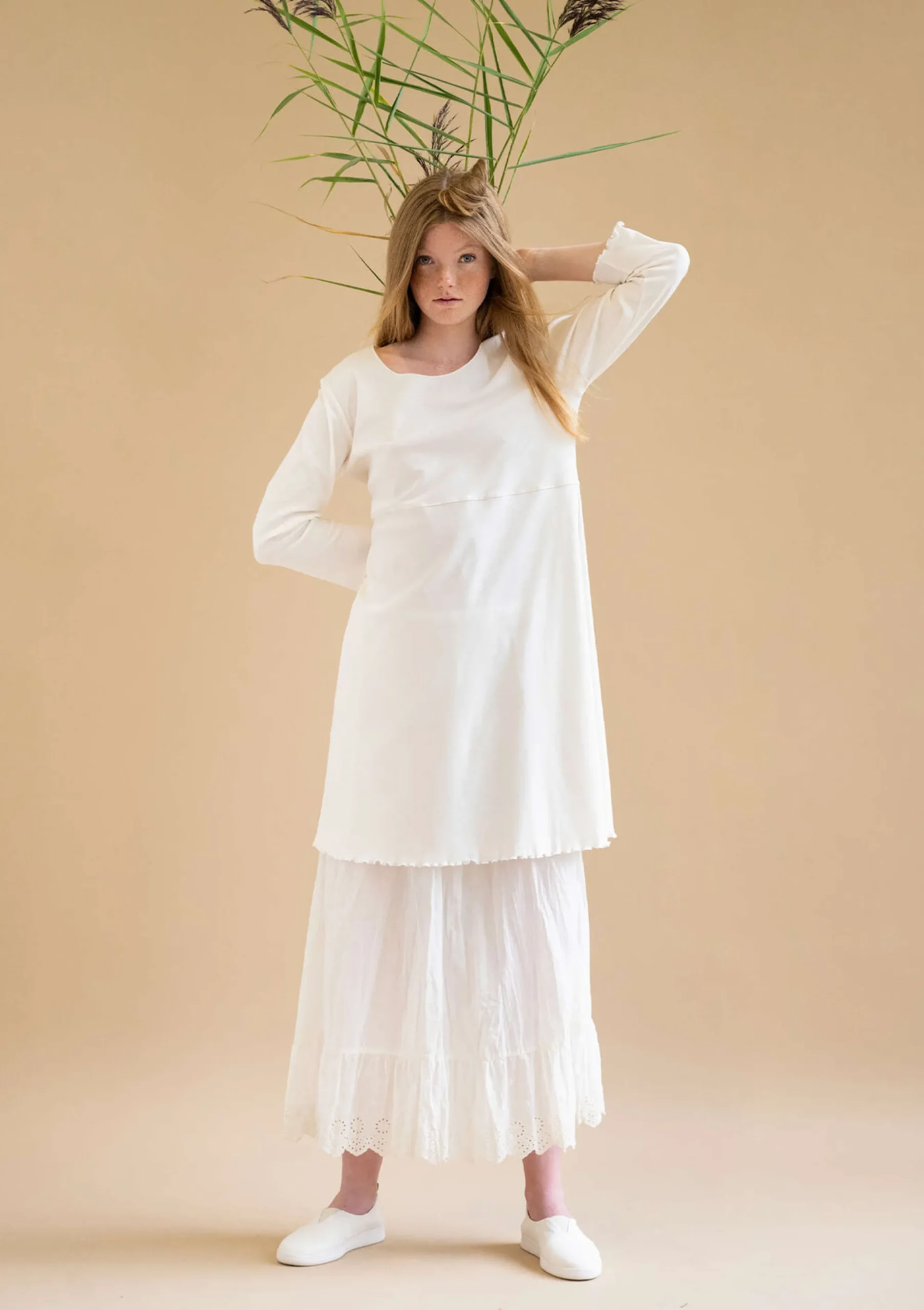 Hot Gudrun Sjödén Jerseykleid Aus Bio-Baumwolle ungebleicht