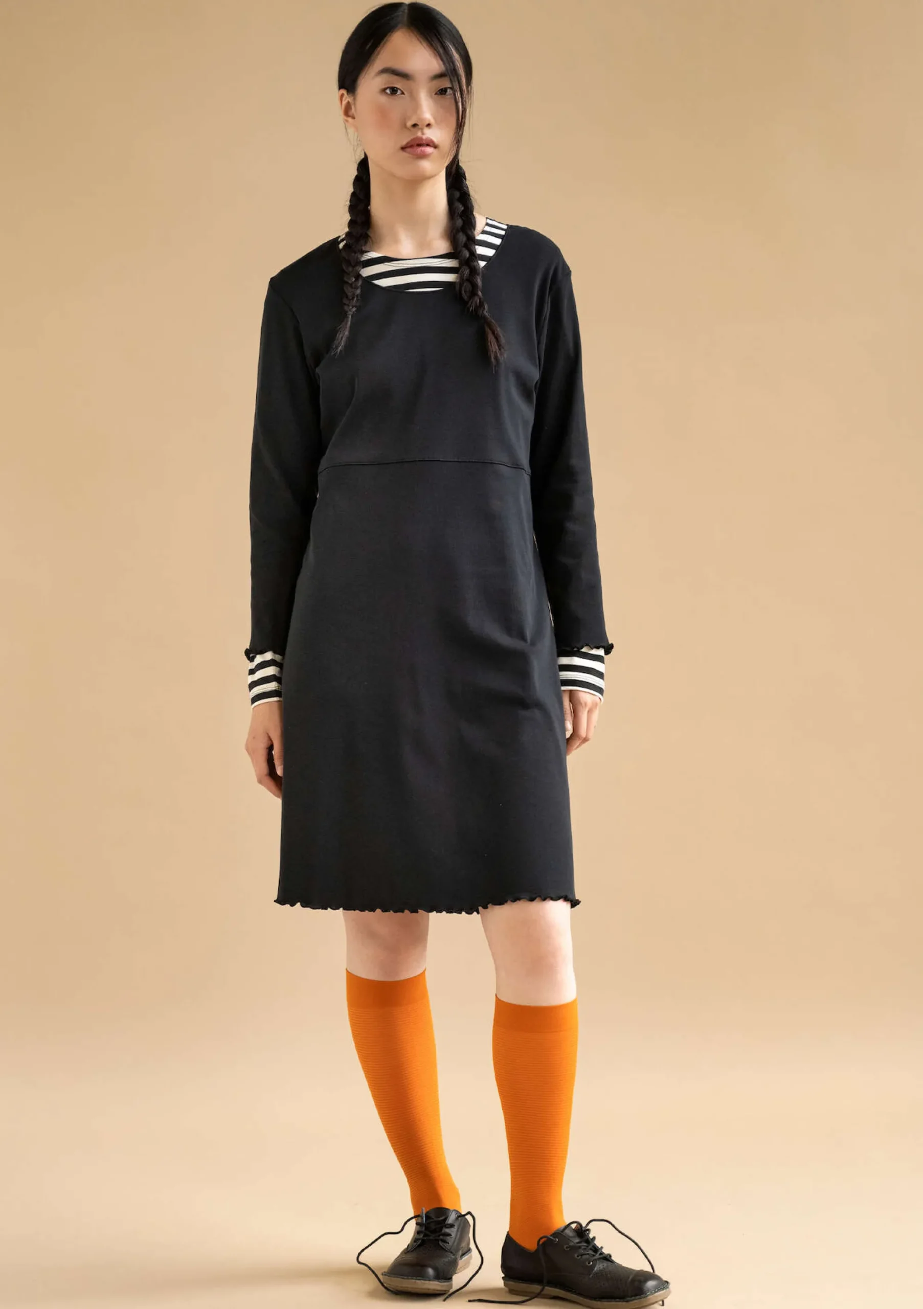 Outlet Gudrun Sjödén Jerseykleid Aus Bio-Baumwolle schwarz