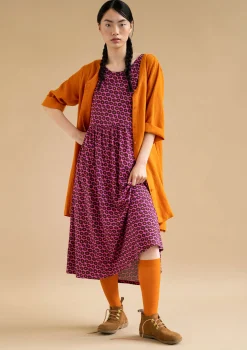 Clearance Gudrun Sjödén Jerseykleid Billie Aus Bio-Baumwolle/Modal hibiskus-gemustert