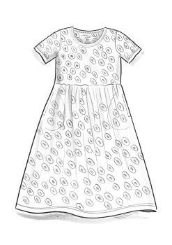 Outlet Gudrun Sjödén Jerseykleid Billie Aus Bio-Baumwolle/Modal schwarz-gemustert