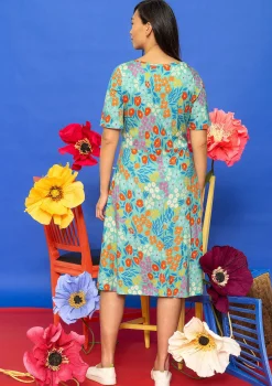 Discount Gudrun Sjödén Jerseykleid Ingrid Aus Bio-Baumwolle/Modal hellorientgrün