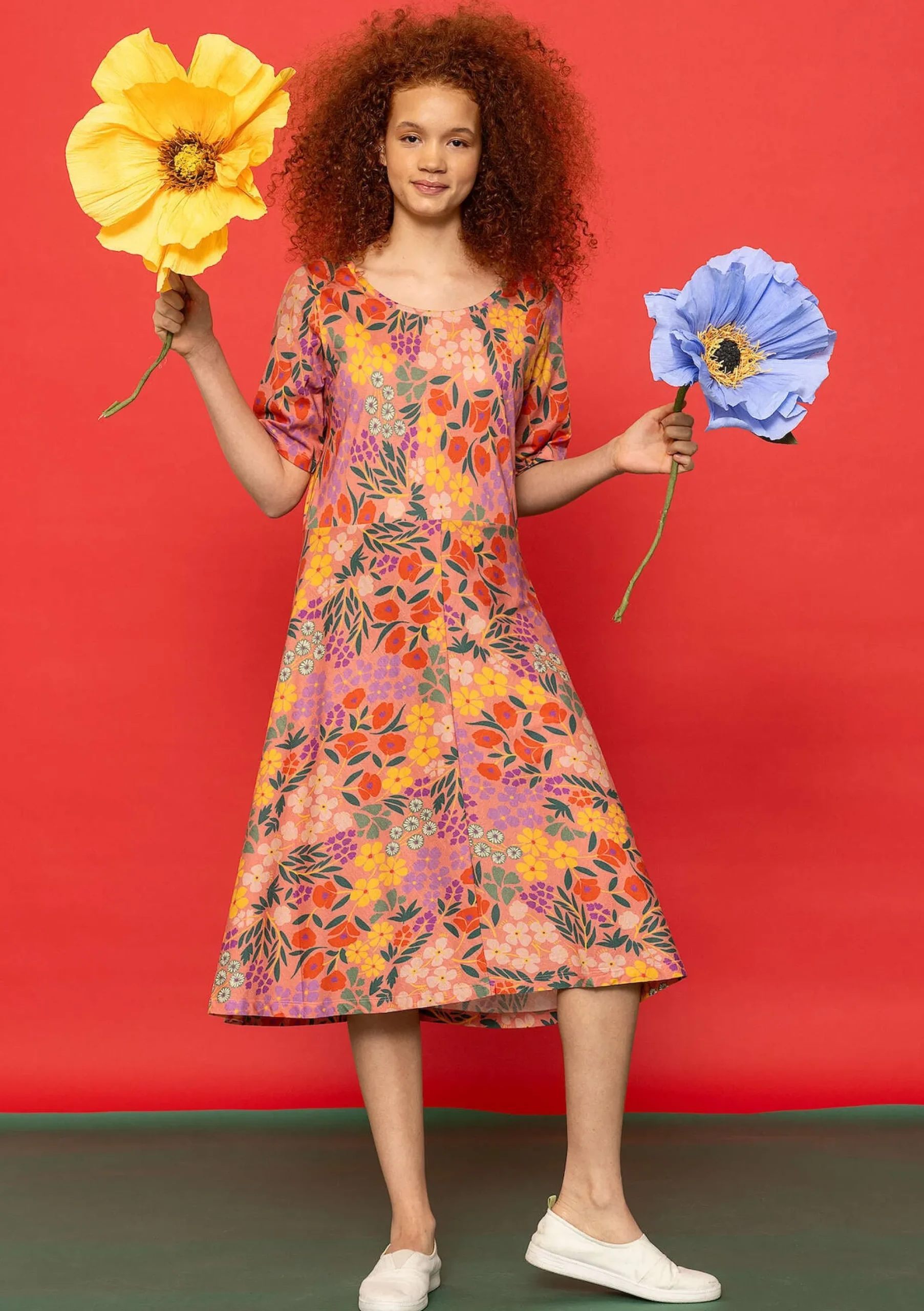 Outlet Gudrun Sjödén Jerseykleid Ingrid Aus Bio-Baumwolle/Modal hellseerose