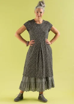 Discount Gudrun Sjödén Jerseykleid Jane Aus Bio-Baumwolle/Elasthan schwarz-gemustert