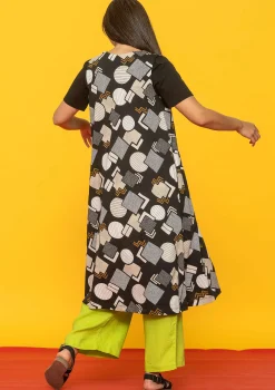 Best Gudrun Sjödén Jerseykleid Kompass Aus Bio-Baumwolle schwarz