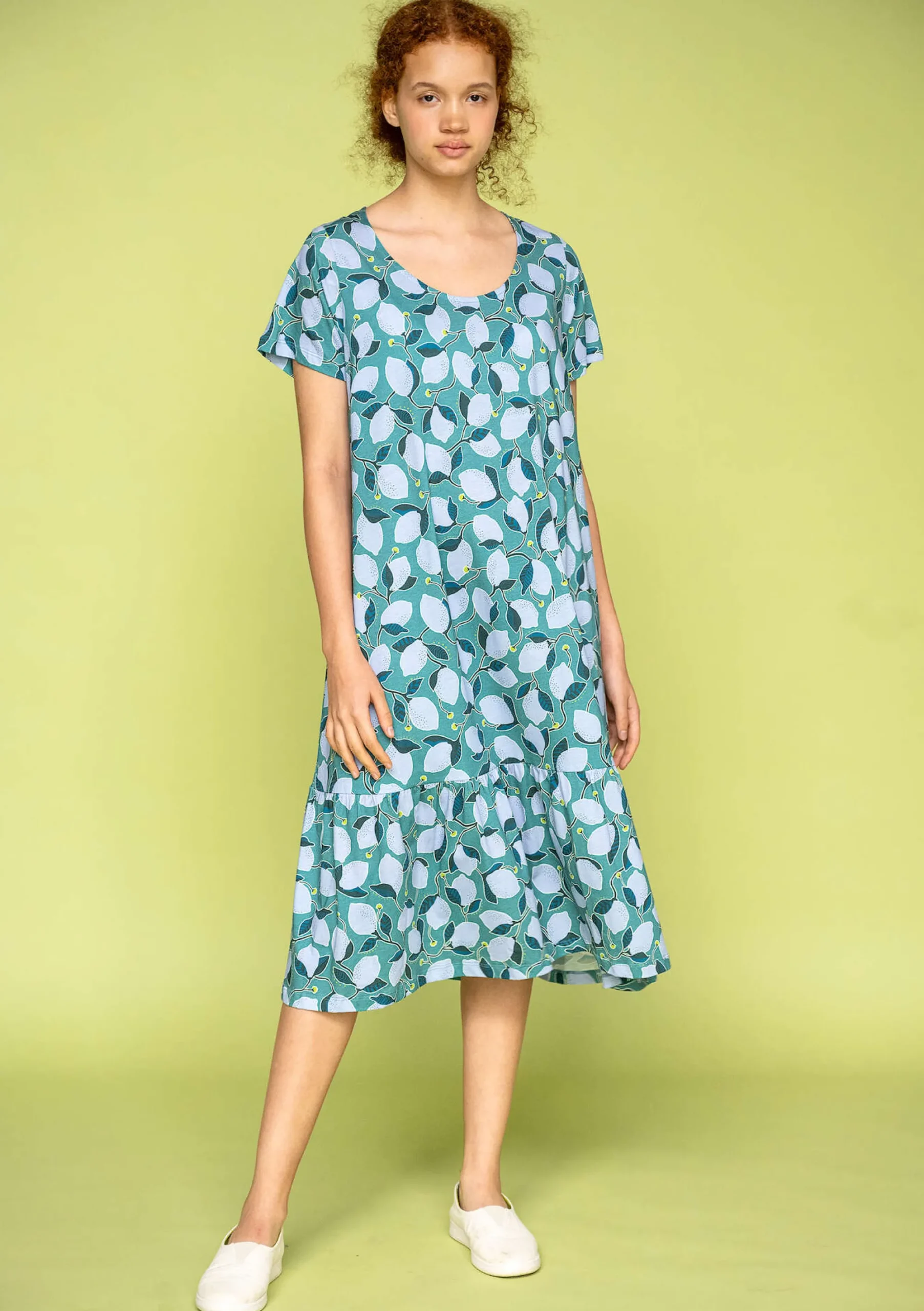 Online Gudrun Sjödén Jerseykleid Luisa Aus Bio-Baumwolle aqua