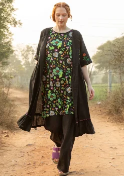 Sale Gudrun Sjödén Jerseykleid Midsommarnatt Aus Bio-Baumwolle schwarz