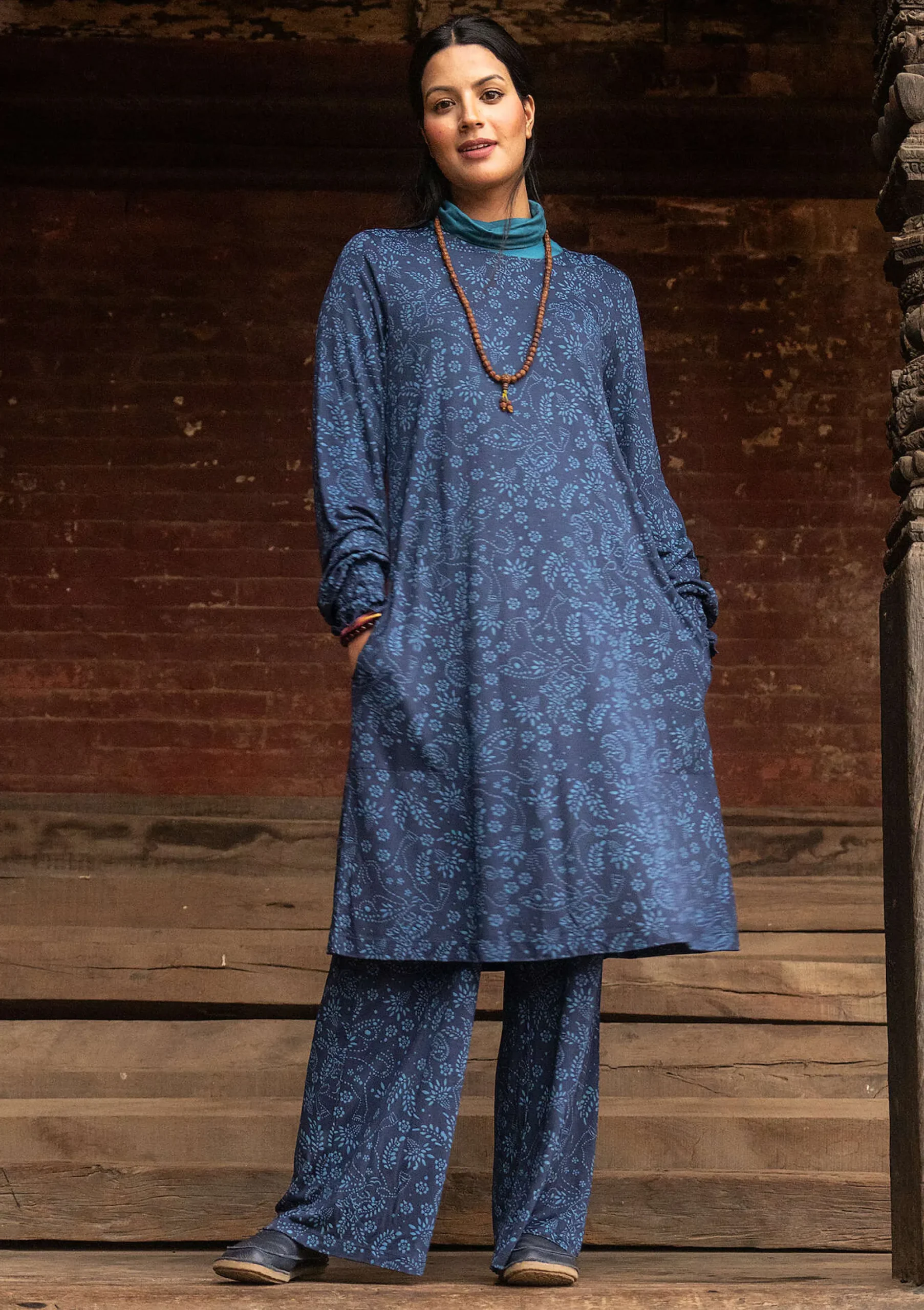Hot Gudrun Sjödén Jerseykleid Pegasus Aus Modal dunkelindigo