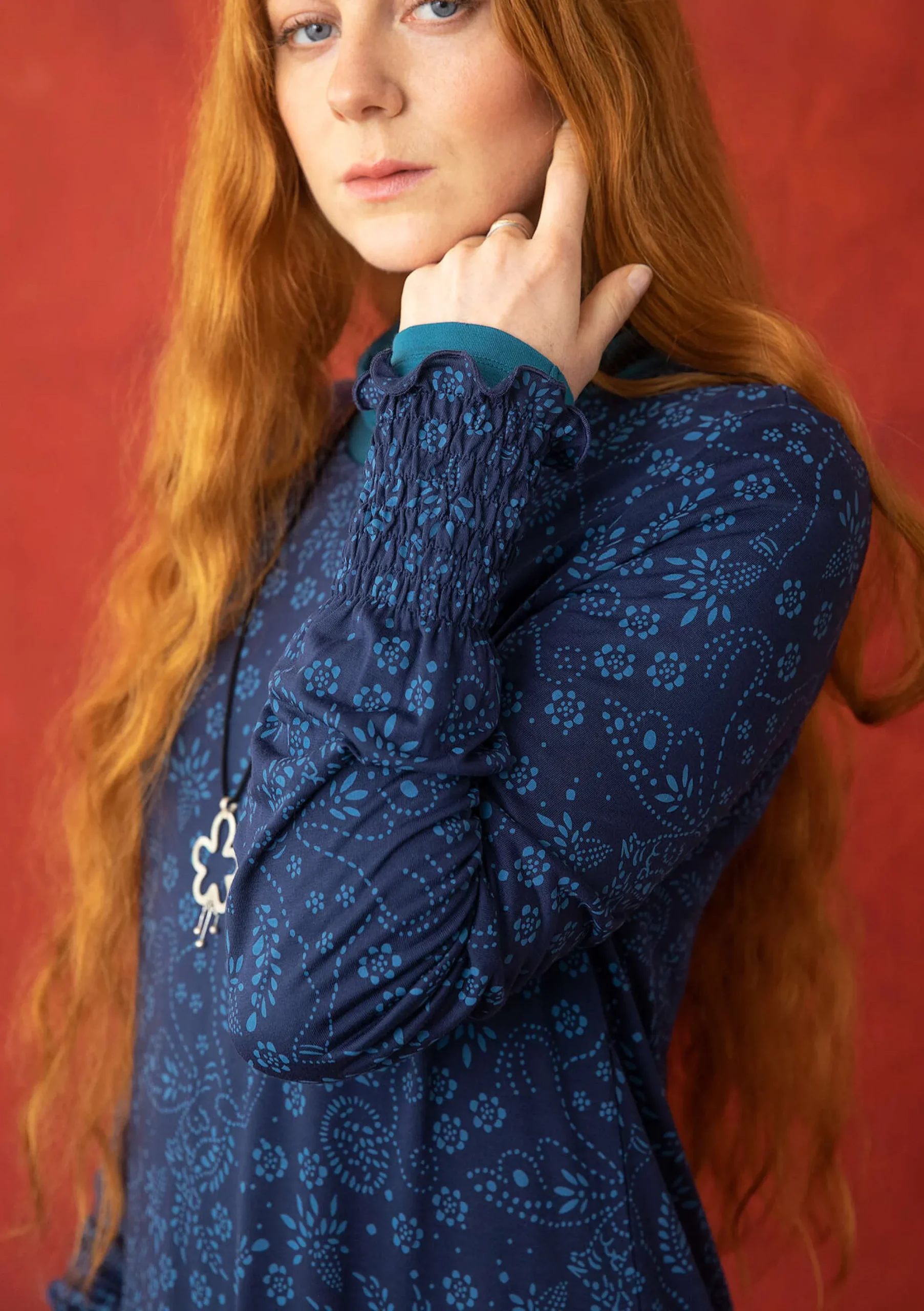 Hot Gudrun Sjödén Jerseykleid Pegasus Aus Modal dunkelindigo