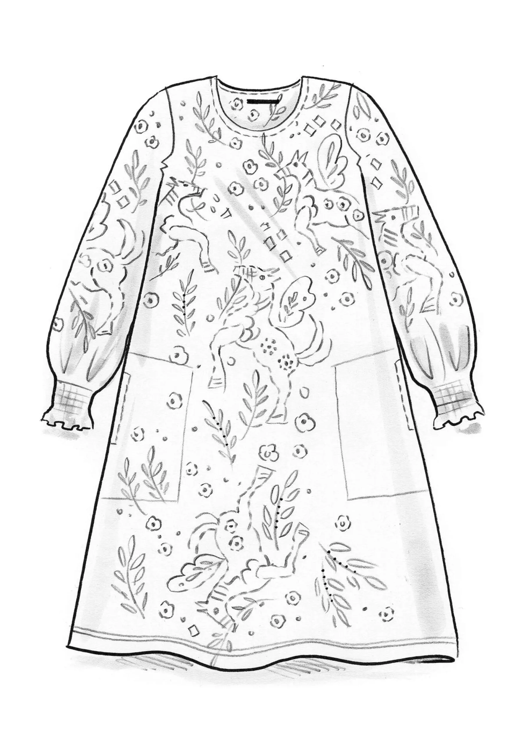 Hot Gudrun Sjödén Jerseykleid Pegasus Aus Modal dunkelindigo