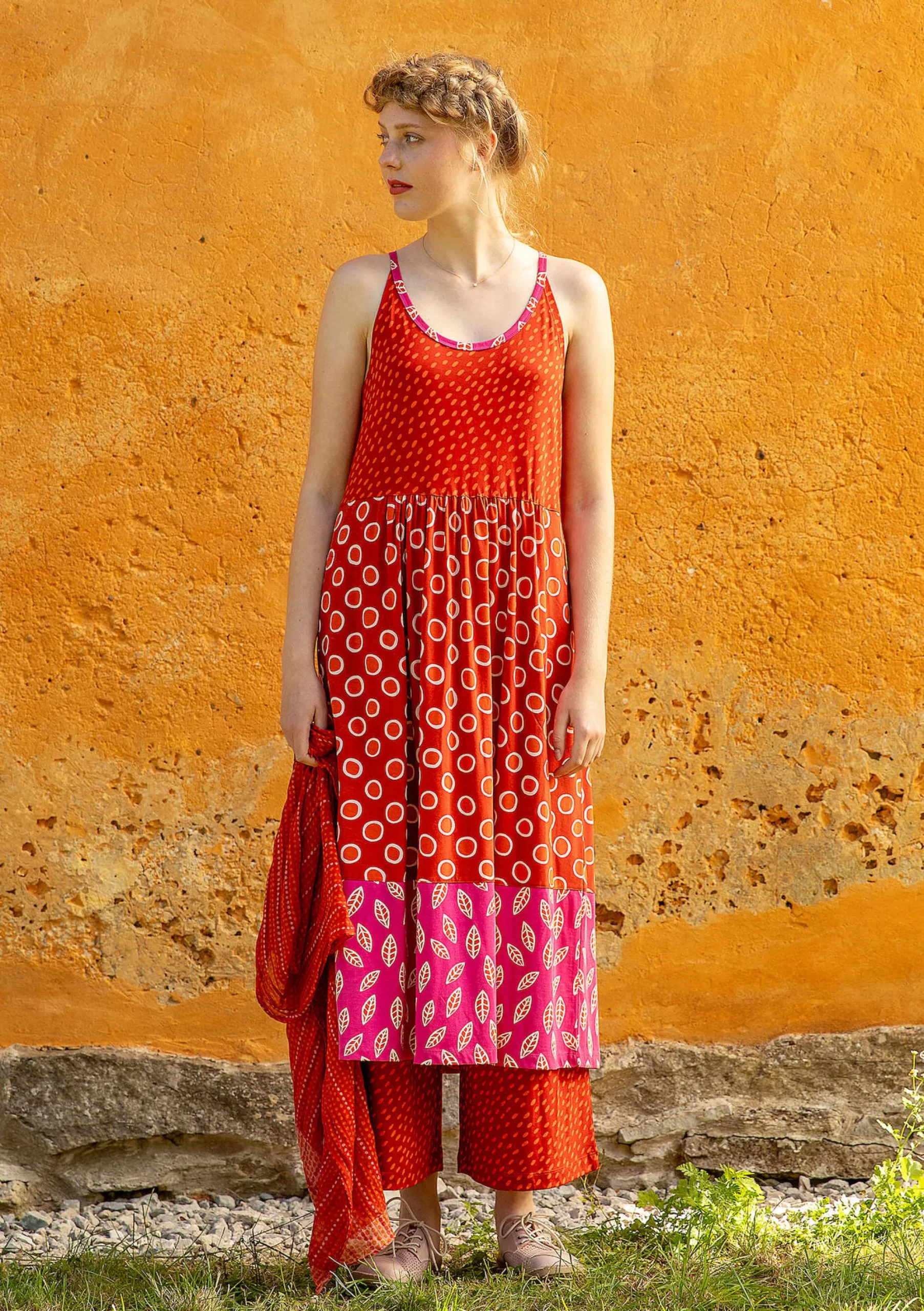 New Gudrun Sjödén Jerseykleid Singö Aus Bio-Baumwolle/Modal kupfer