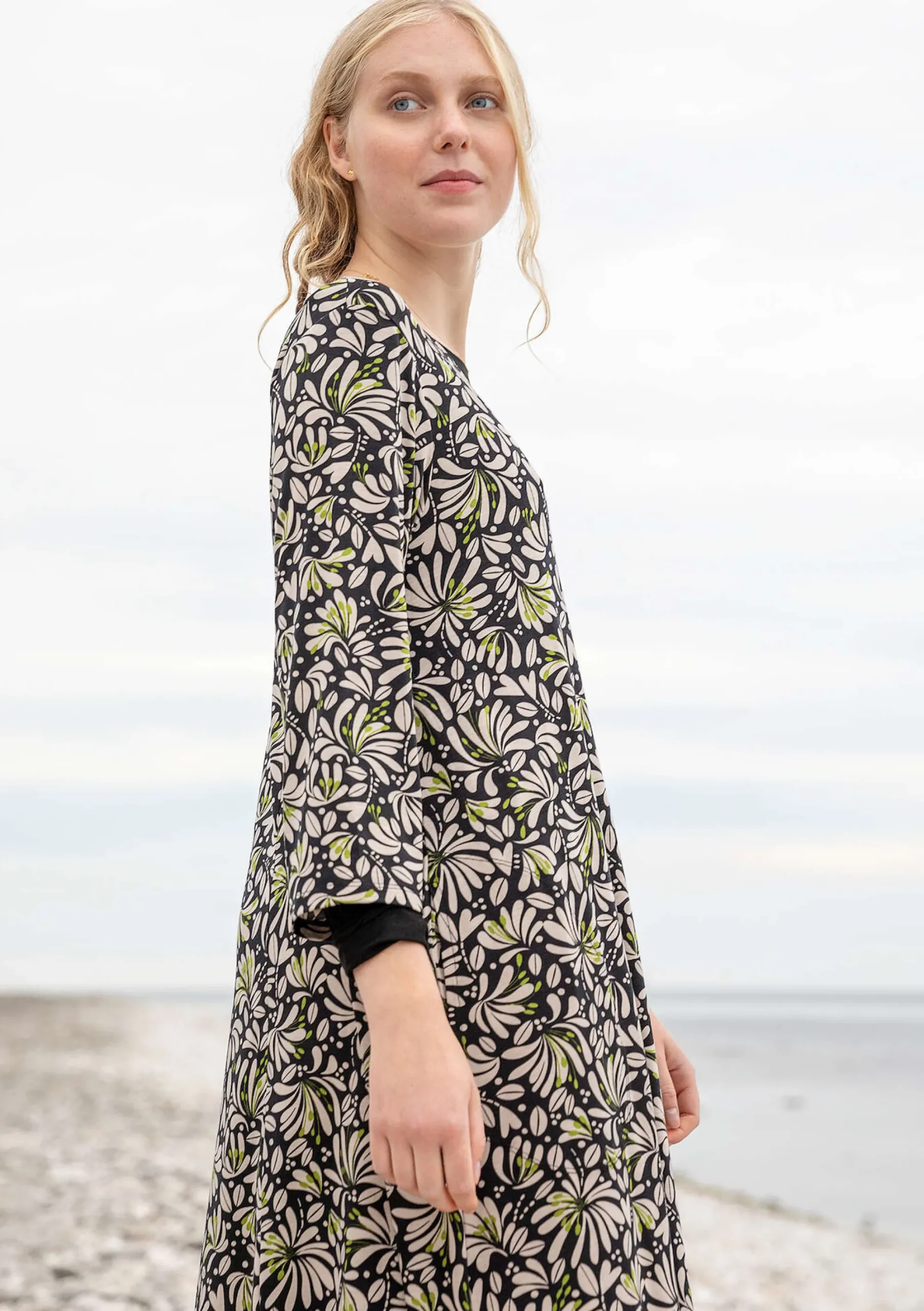 Outlet Gudrun Sjödén Jerseykleid Strandäng Aus Lyocell/Elasthan schwarz