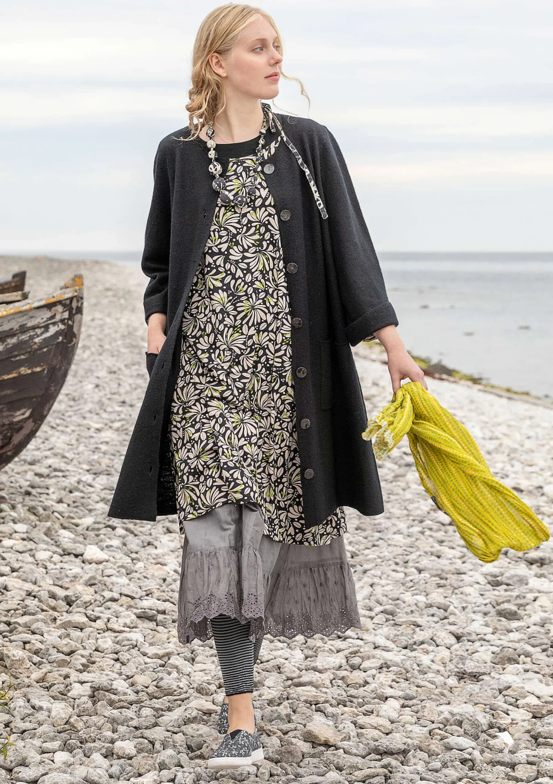 Outlet Gudrun Sjödén Jerseykleid Strandäng Aus Lyocell/Elasthan schwarz