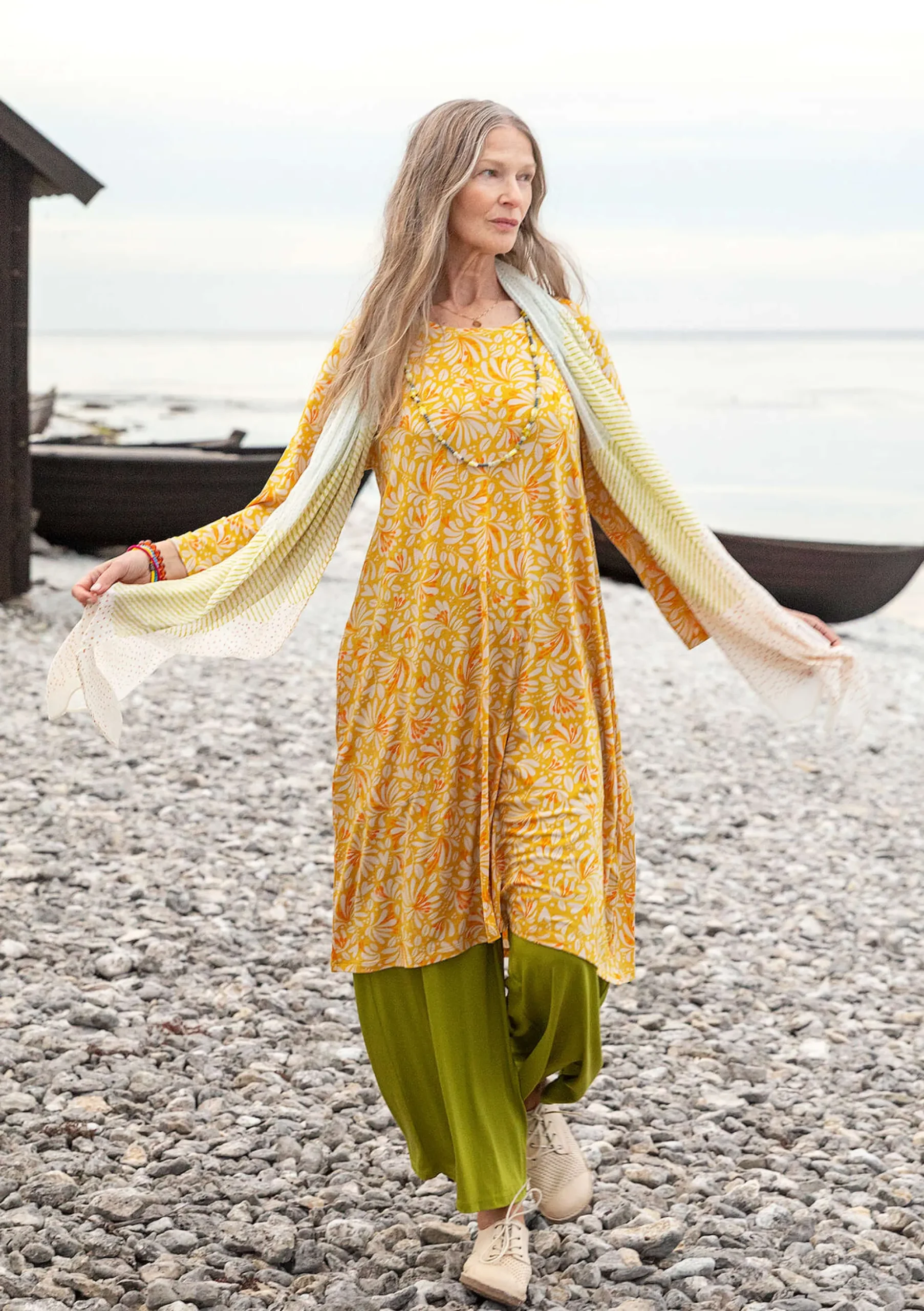 Sale Gudrun Sjödén Jerseykleid Strandäng Aus Lyocell/Elasthan ananas