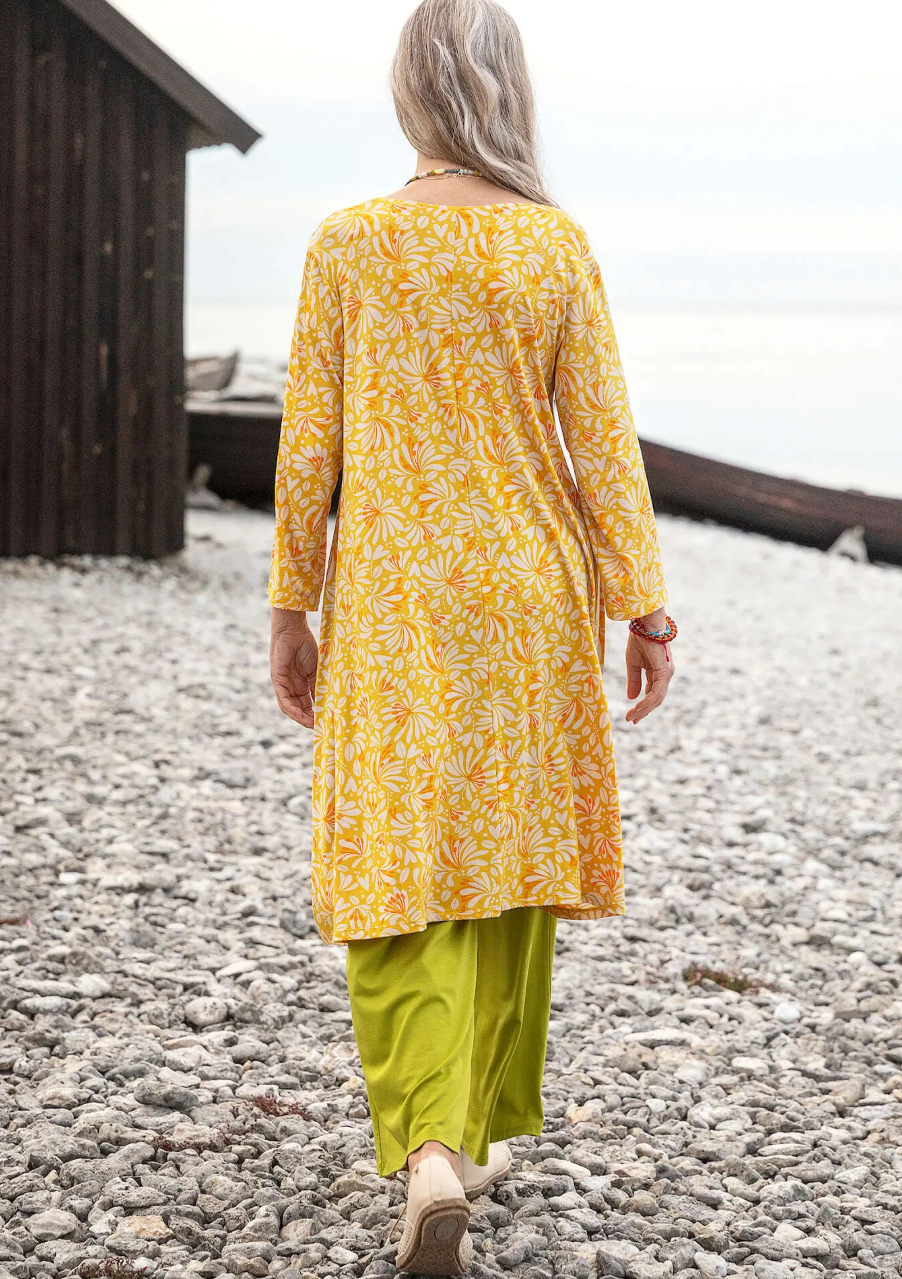 Sale Gudrun Sjödén Jerseykleid Strandäng Aus Lyocell/Elasthan ananas