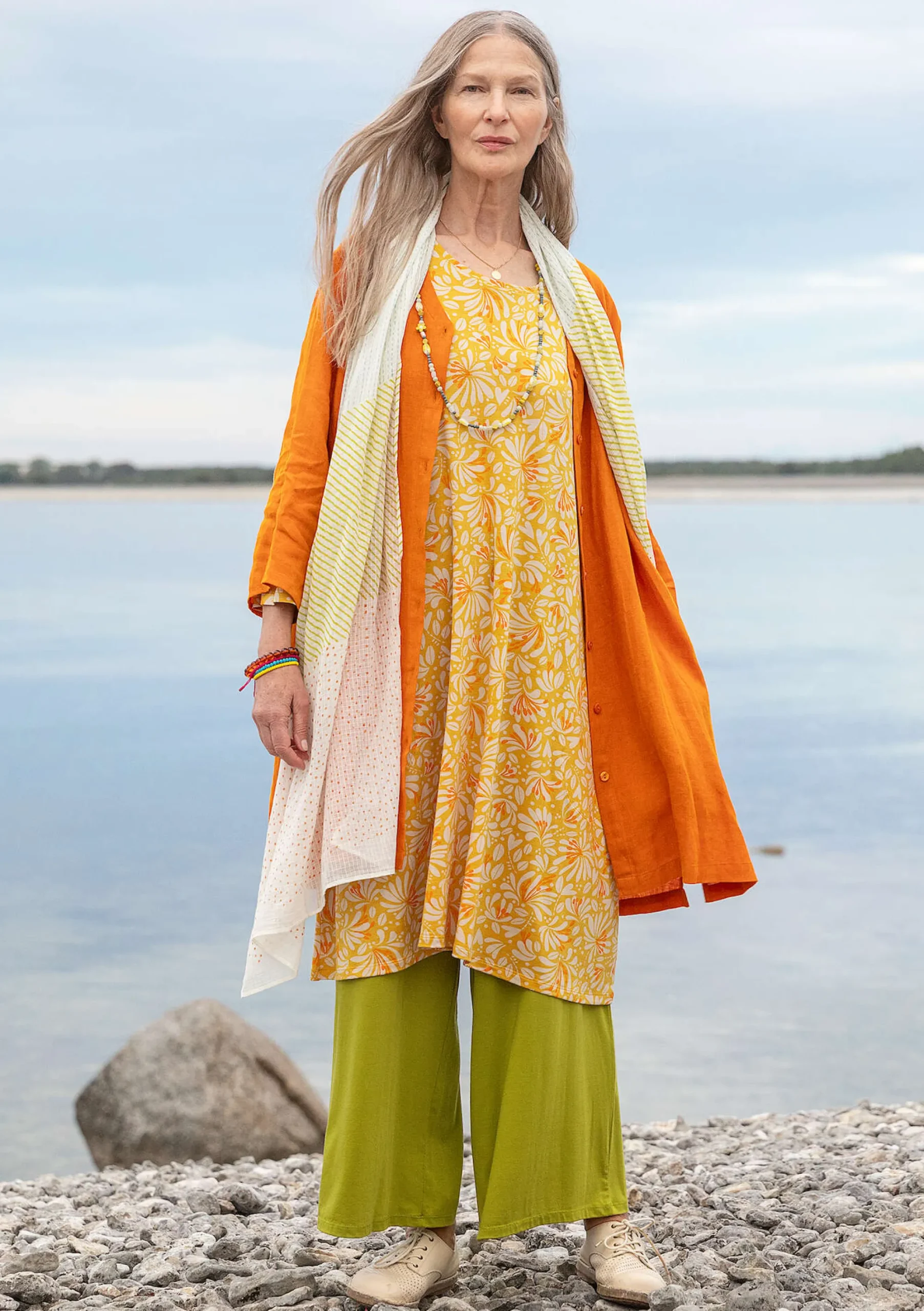 Sale Gudrun Sjödén Jerseykleid Strandäng Aus Lyocell/Elasthan ananas