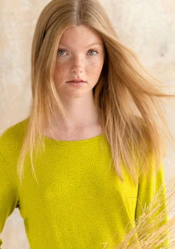 Gudrun Sjödén Jerseyshirt Ada Aus Lyocell/Elasthan limettengrün-gemustert