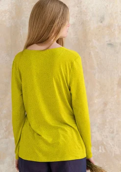 Gudrun Sjödén Jerseyshirt Ada Aus Lyocell/Elasthan limettengrün-gemustert