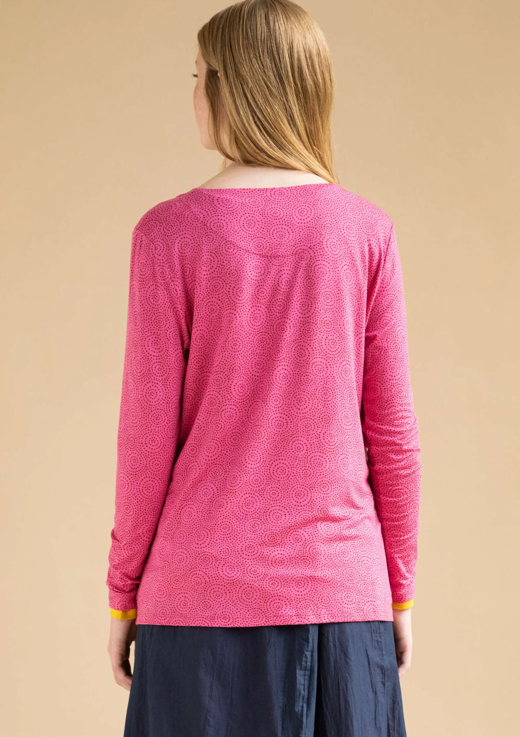 Clearance Gudrun Sjödén Jerseyshirt Ada Aus Lyocell/Elasthan hibiskus-gemustert