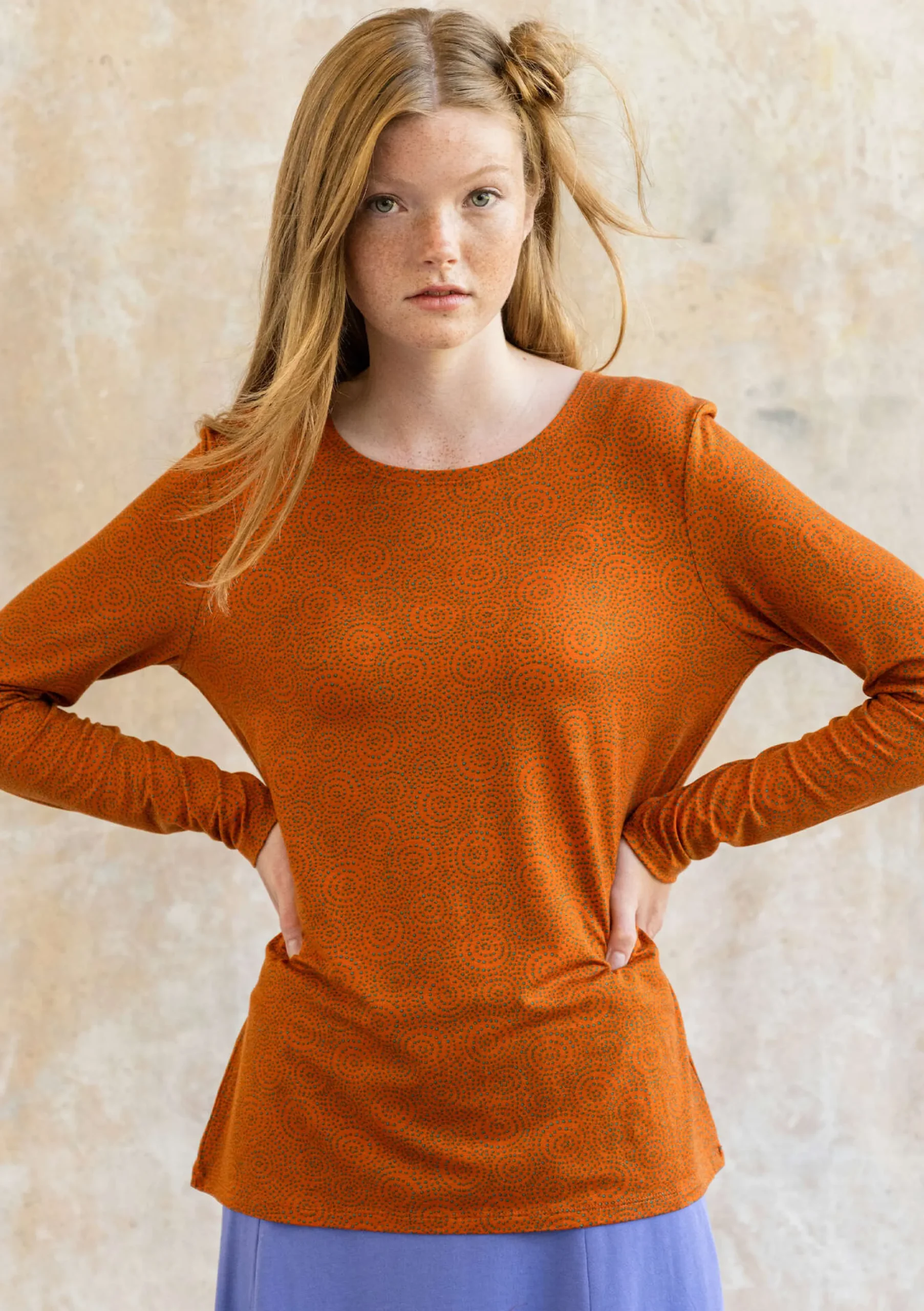 Clearance Gudrun Sjödén Jerseyshirt Ada Aus Lyocell/Elasthan masala-gemustert