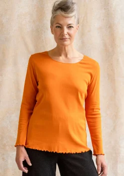 Outlet Gudrun Sjödén Jerseyshirt Aus Bio-Baumwolle masala