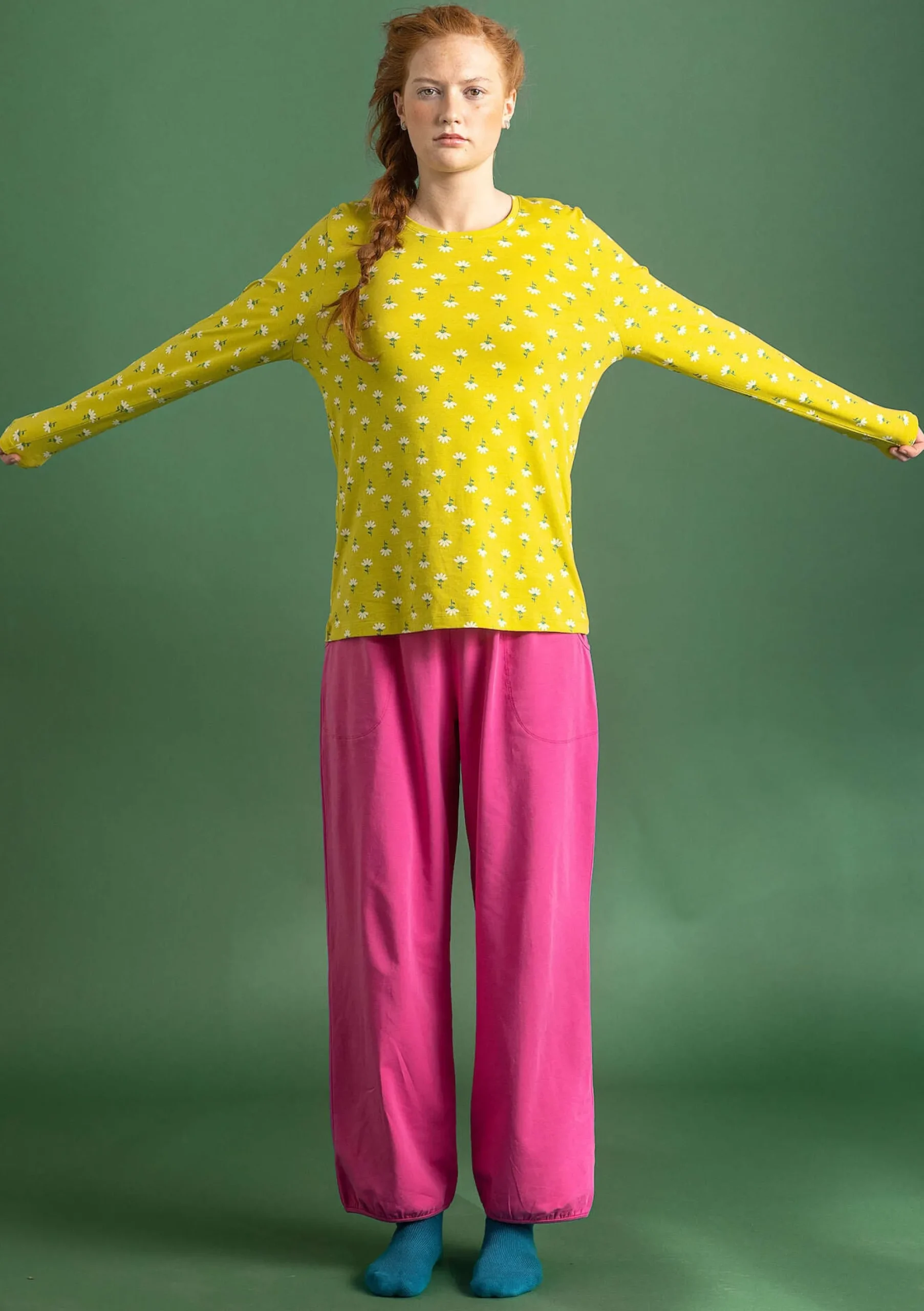 Outlet Gudrun Sjödén Jerseyshirt Stella Aus Bio-Baumwolle/Elasthan limettengrün-gemustert