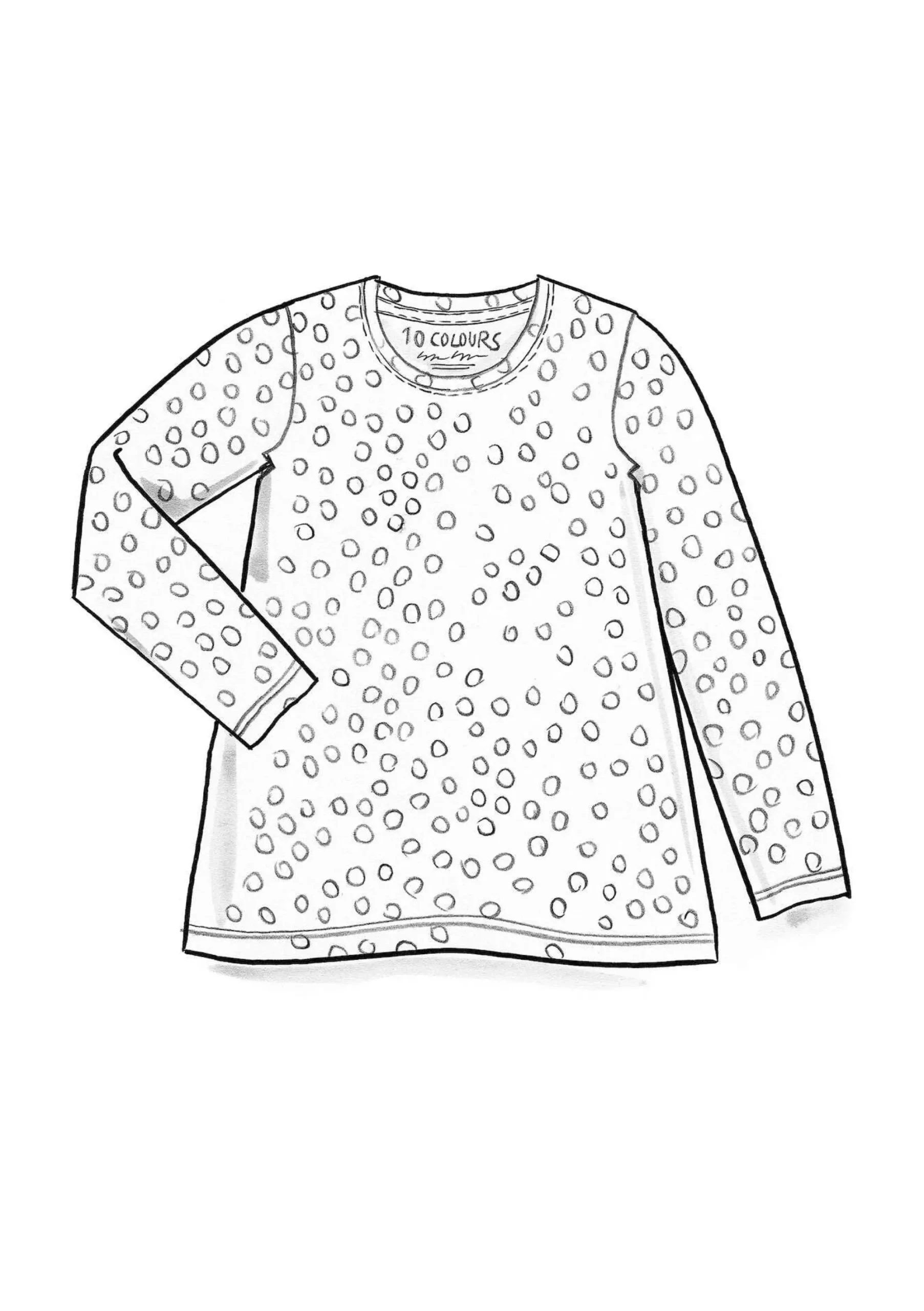 Online Gudrun Sjödén Jerseyshirt Stella Aus Bio-Baumwolle/Elasthan chili-gemustert