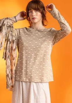 New Gudrun Sjödén Jerseyshirt Stella Aus Bio-Baumwolle/Elasthan dunkelnatur-gemustert