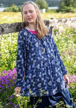 New Gudrun Sjödén Jerseytunika Blåsippa Aus Bio-Baumwolle/Modal blauglöckchen