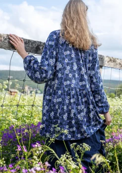 New Gudrun Sjödén Jerseytunika Blåsippa Aus Bio-Baumwolle/Modal blauglöckchen