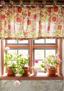 Sale Gudrun Sjödén Kaffeehausgardine Desert Bloom Aus Bio-Baumwolle hellsand