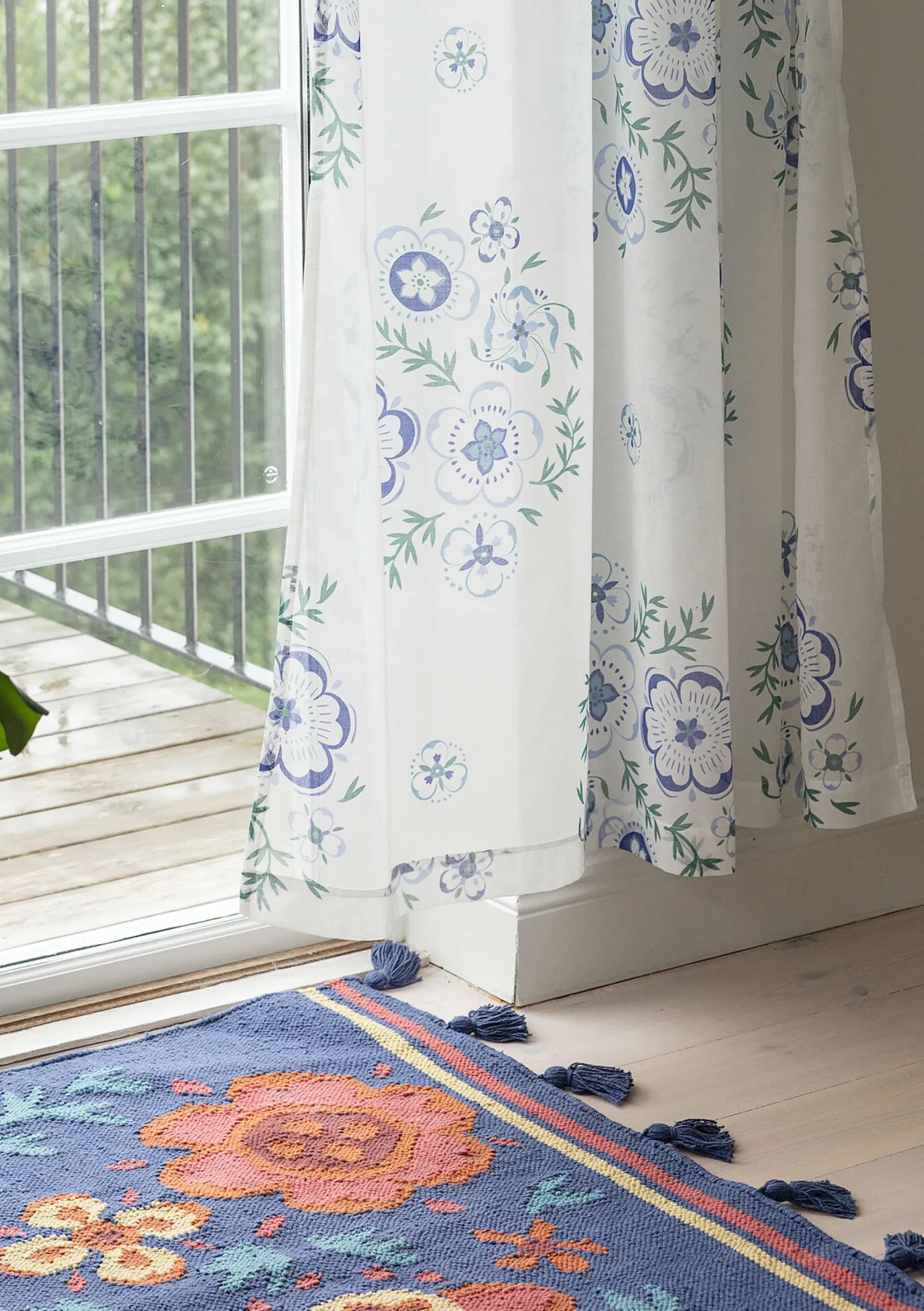 Outlet Gudrun Sjödén Kelim Petals Aus Bio-Baumwolle blauglöckchen