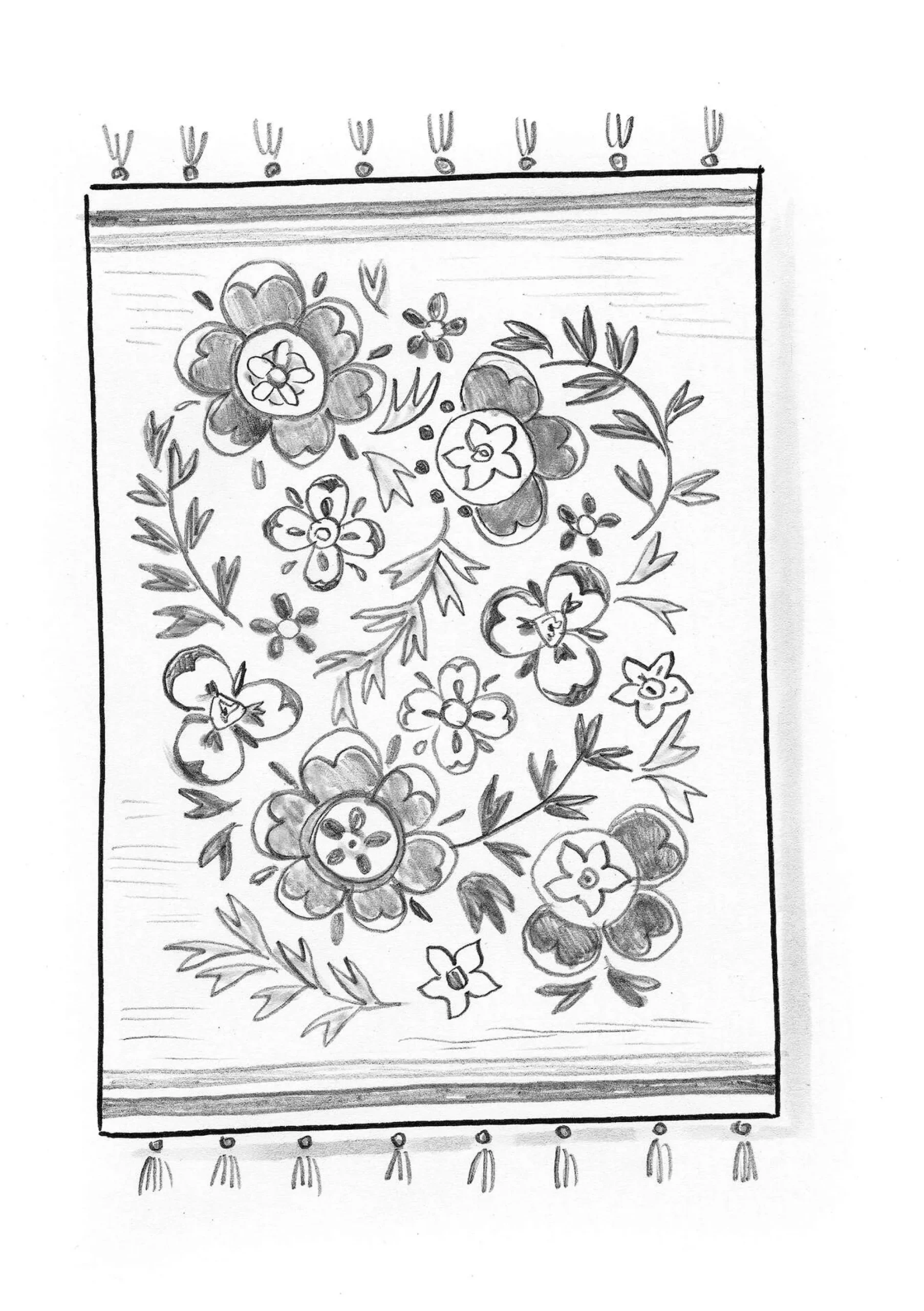 Outlet Gudrun Sjödén Kelim Petals Aus Bio-Baumwolle blauglöckchen