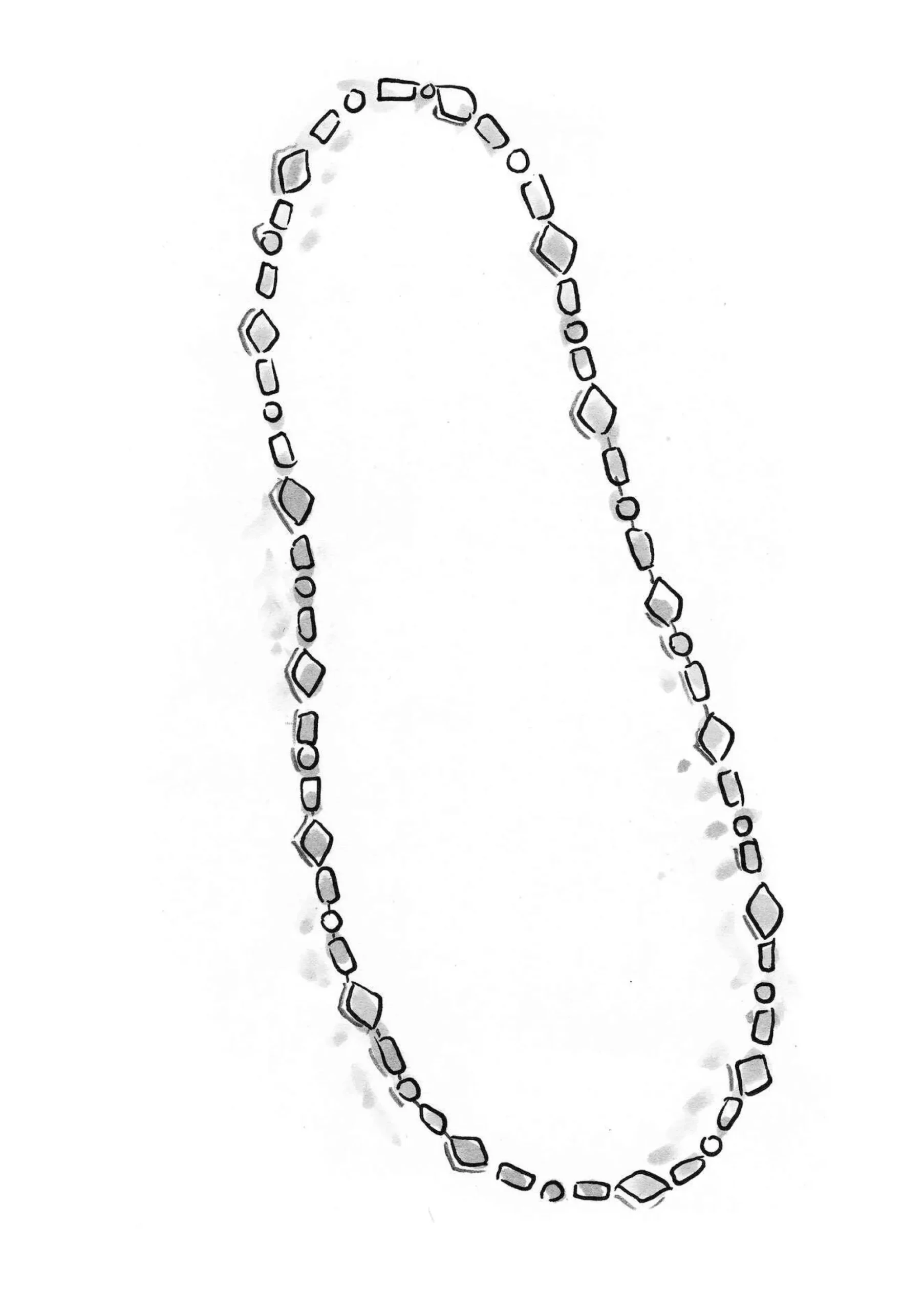 Outlet Gudrun Sjödén Kette Aus Recycling-Glas pflaume