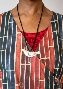 New Gudrun Sjödén Kette Bird Aus silber