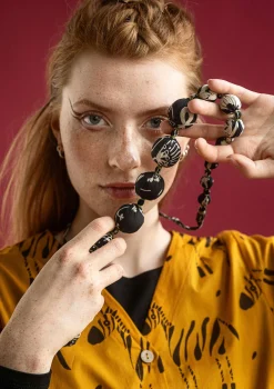 Online Gudrun Sjödén Kette Zuri Aus Bio-Baumwolle/Recyclingholz schwarz