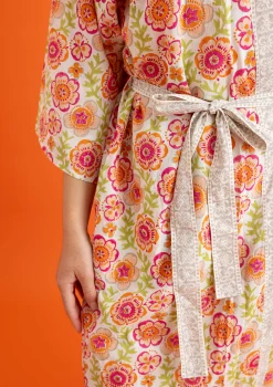 Discount Gudrun Sjödén Kimono Petals Aus Bio-Baumwolle vogelbeere
