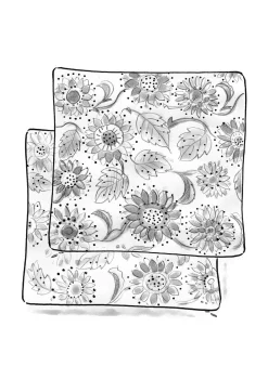 Clearance Gudrun Sjödén Kissenhülle Sunflower Aus Bio-Baumwolle/Leinen hellsand