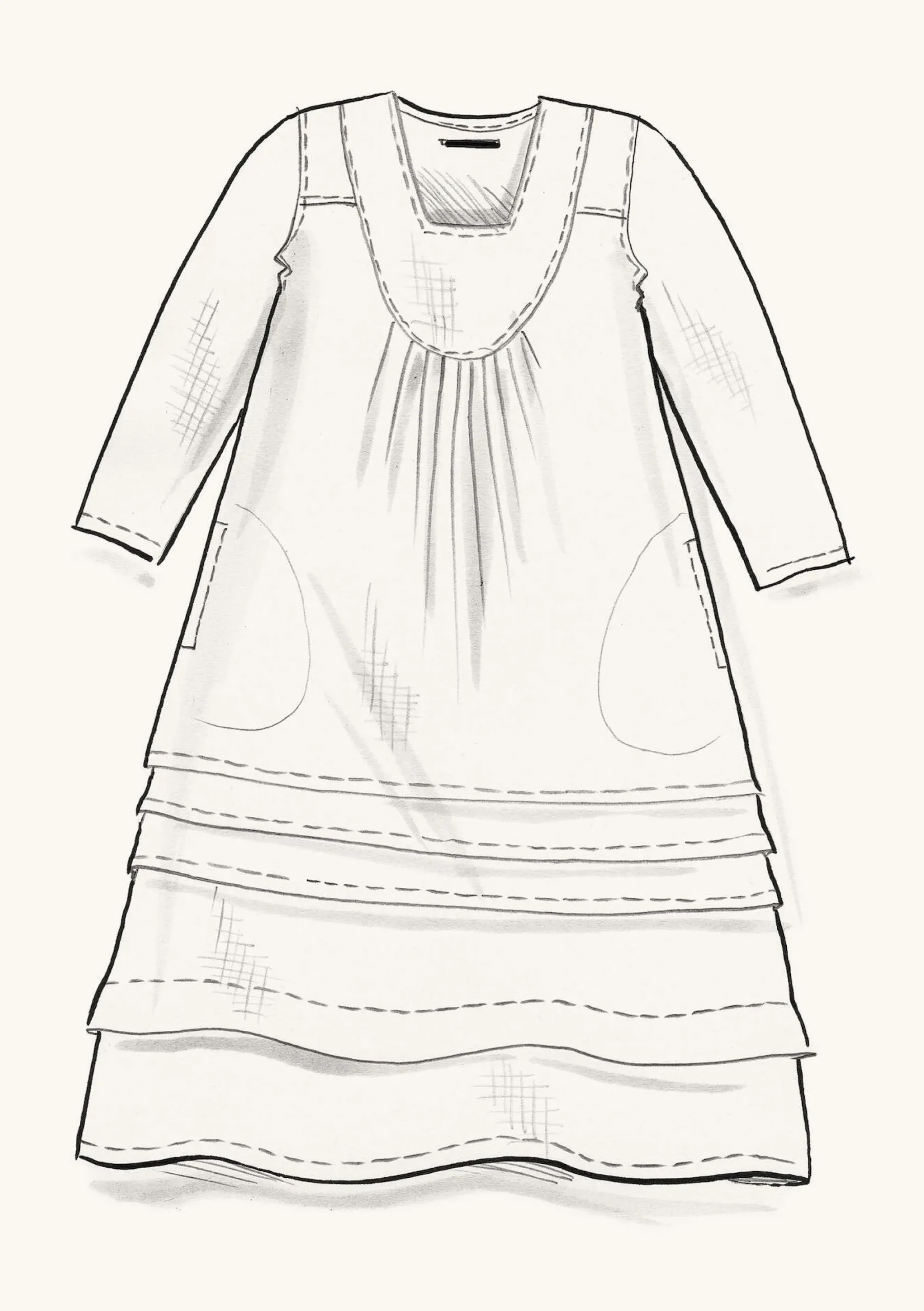 New Gudrun Sjödén Kleid Aus Leinengewebe schwarz