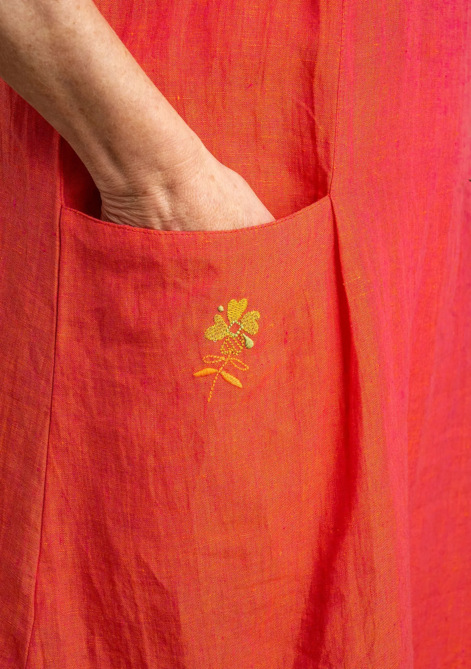 Online Gudrun Sjödén Kleid Aus Leinengewebe radieschen