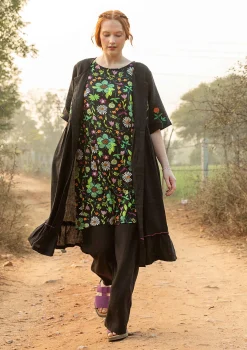 Discount Gudrun Sjödén Kleid Blombukett Aus Leinengewebe schwarz