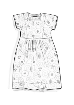 Discount Gudrun Sjödén Kleid Cumulus Aus Baumwollgewebe hellsand
