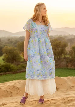 Hot Gudrun Sjödén Kleid Cumulus Aus Baumwollgewebe vergissmeinnicht